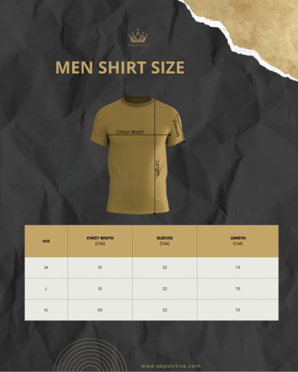 AK T SHIRT SIZE CHART