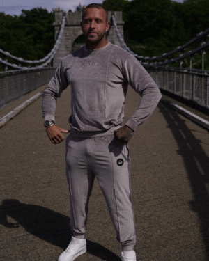 Essential 2-Piece Embroidered Velour Tracksuit