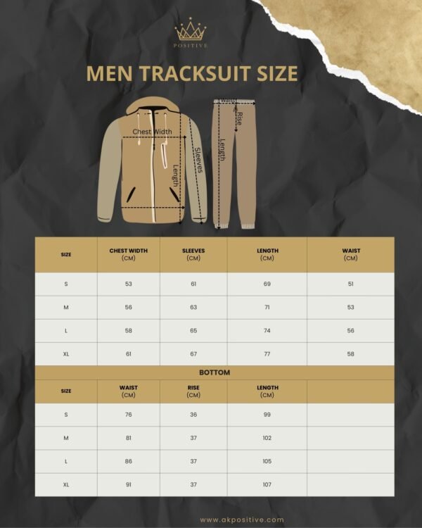 Size Chart Tracksuit