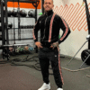 Luxury Men Striped Velour Tracksuit