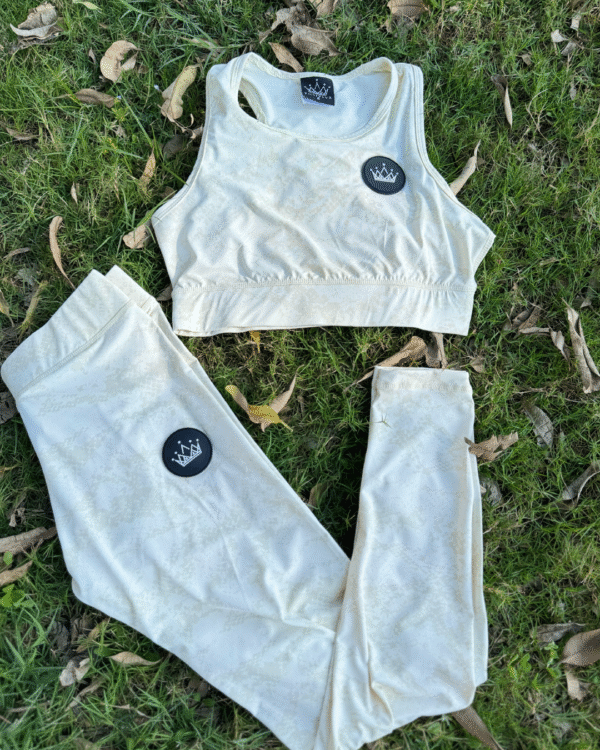 Seamless Crop Top & Leggings Set – Women’s 2-Piece Activewear