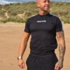 Men’s Black T-Shirt – “Positive” Chest Embroidery