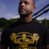 Positive Black Gym T-Shirt – Chest Print Performance Tee