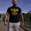 Positive Black Gym T-Shirt – Chest Print Performance Tee