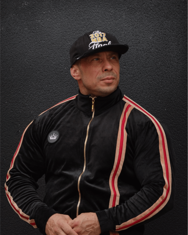 Luxury Men Striped Velour Tracksuit