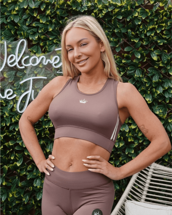 Top and Leggings-07-min 1 Bold Brown Gymwear Set top and leggings