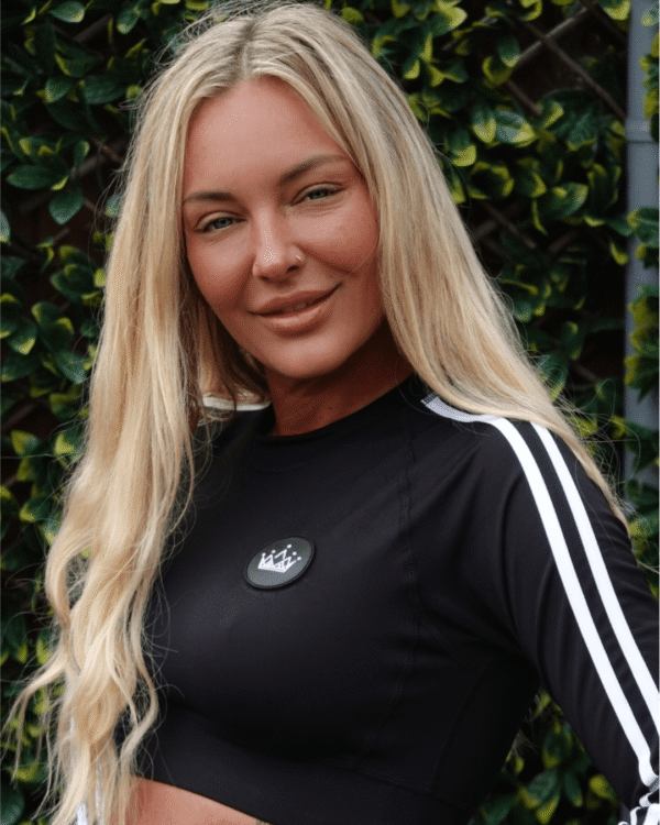 1 Iconic Black Top & Leggings with White Stripes