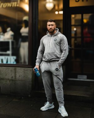 Iconic Grey Velour Tracksuit Ultimate Comfort 2P