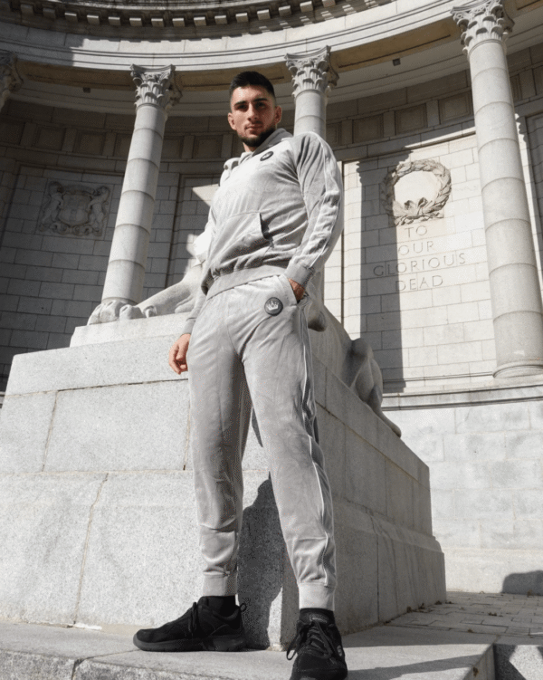 Iconic Grey Velour Tracksuit Ultimate Comfort 2P