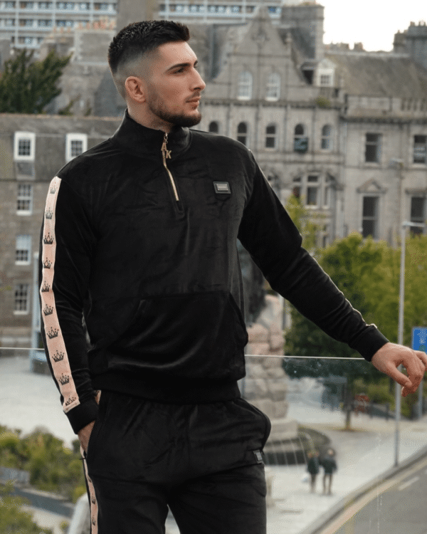 Flawless 2-Piece Ultimate Black Sublimation Velour Tracksuit