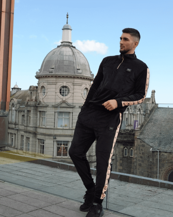 Flawless 2-Piece Ultimate Black Sublimation Velour Tracksuit