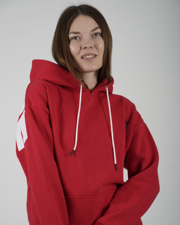 1 AK POSITIVE-02 Premium Oversized Bold Red Sublimated Hoodie 1P