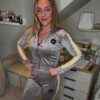 Elite Radiant Grey Zipped Velour Tracksuit 2026