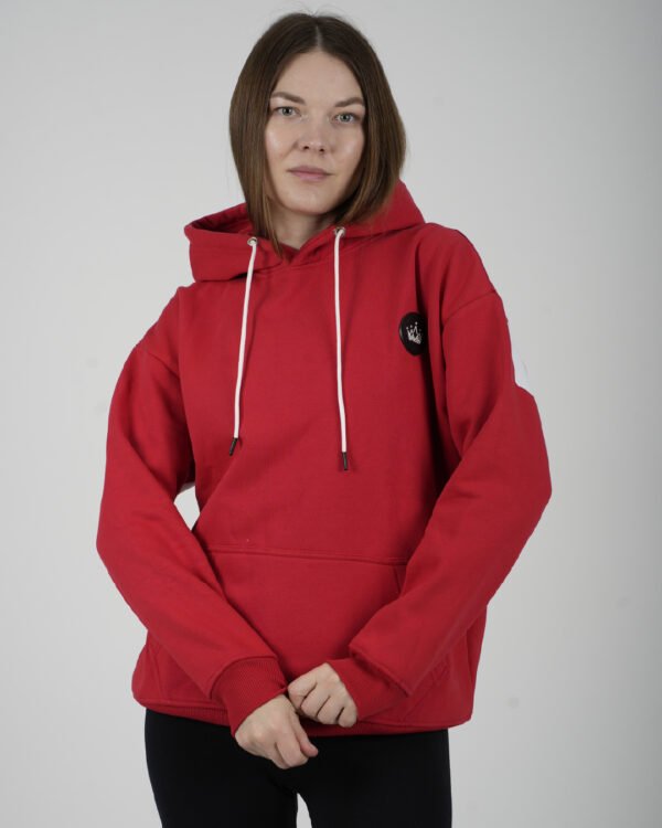 red-02 Premium Oversized Bold Red Sublimated Hoodie 1P