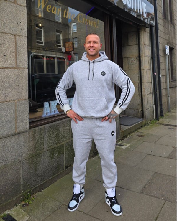 Positive Grey Contrast Stripe Elite Tracksuit 2026 Positive Grey Contrast Stripe Elite Tracksuit 2026