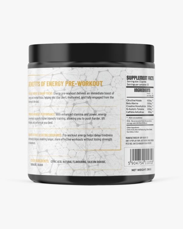 Ultimate Energizing Energy Pre-Workout Lemon 390g