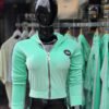 Luxurious Refreshing Mint Velour Tracksuit 2P
