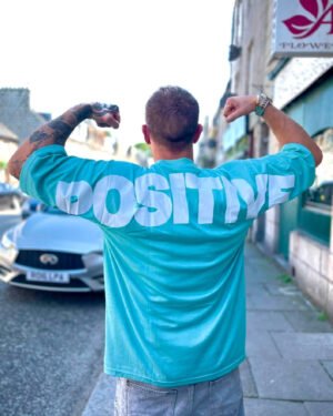 1 Signature Positive Blue Oversized T-Shirt