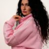 PINK Oversized Essential 2 Stripe Pink Cotton Tracksuit