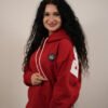 Premium Oversized Bold Red Sublimated Hoodie 1P
