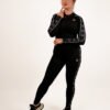 Elite 2 Piece Black Lycra Crown Gym Set
