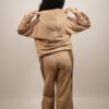 new-10 Ultimate 3 Stripe Beige Cotton Women’s Tracksuit