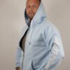 Positive Men’s Oversized Zip Hoodie Sky Blue