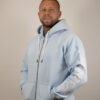 Positive Men’s Oversized Zip Hoodie Sky Blue