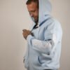 Positive Men’s Oversized Zip Hoodie Sky Blue