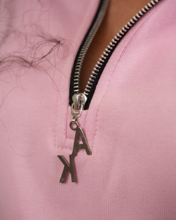 new ak positive-10 Oversized Essential 2 Stripe Pink Cotton Tracksuit