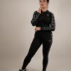 Elite 2 Piece Black Lycra Crown Gym Set