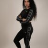 Elite 2 Piece Black Lycra Crown Gym Set