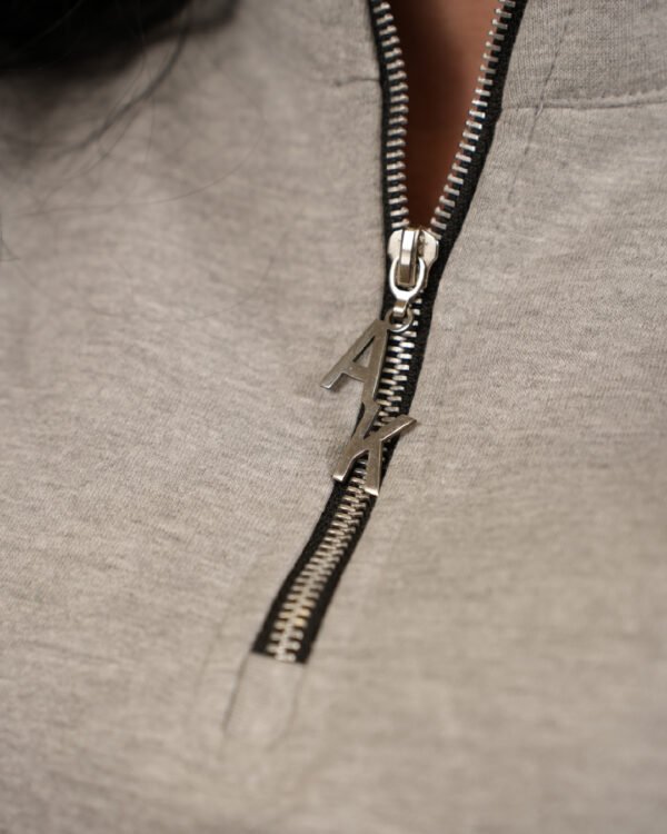 new arrivals ak-06 1 Positive Iconic Grey Half Zip Sweatshirt