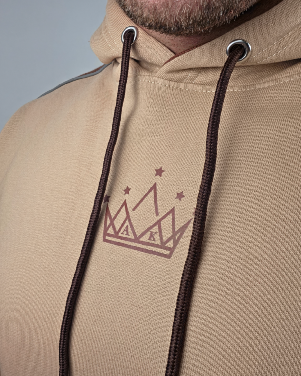 Beige Contrast Hoodie 2-Tone Premium Essential