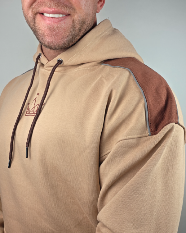 Beige Contrast Hoodie 2-Tone Premium Essential