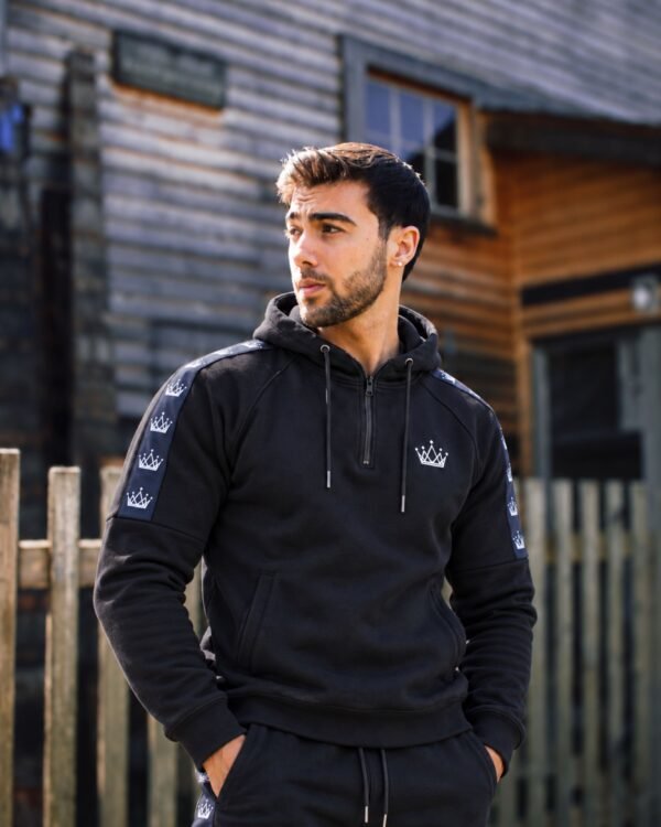 new men Black Tracksuit Effortless comfort | 450 GSM